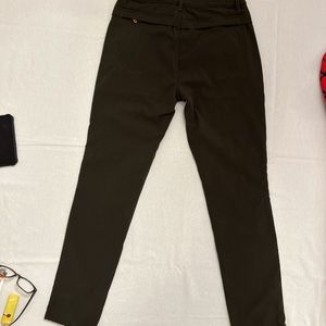 Hiking pants.  Green.